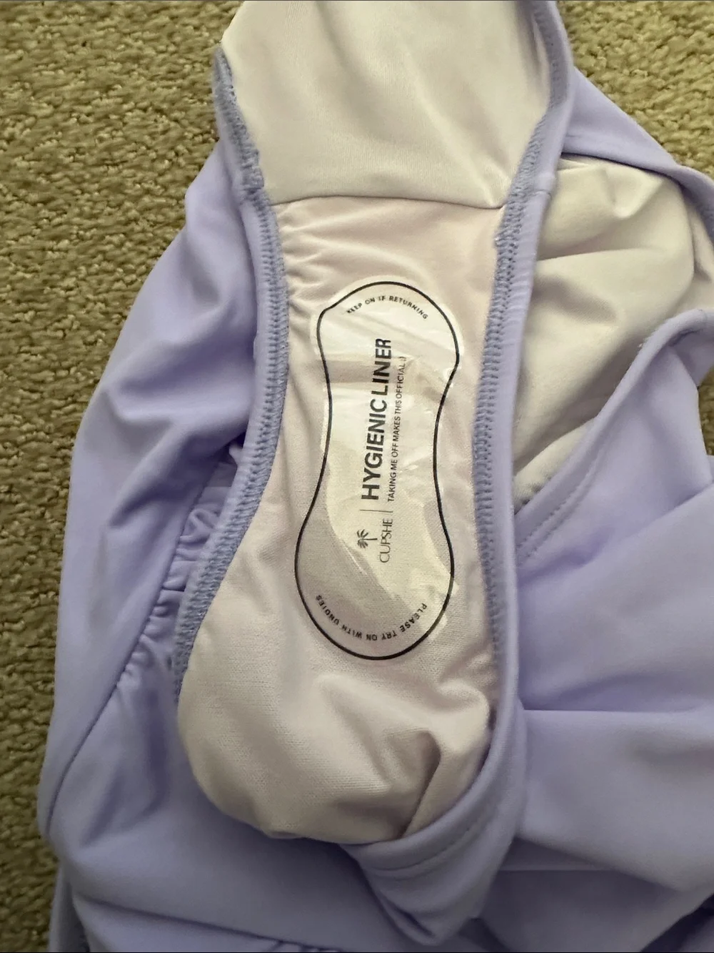 Cupshe Lavender Ruched Girls One-Piece Swimsuit